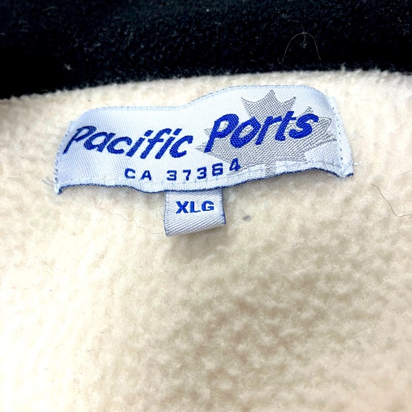 Pacific Ports, men’s fleece pullover, off white, XLG - Picture 3 of 6